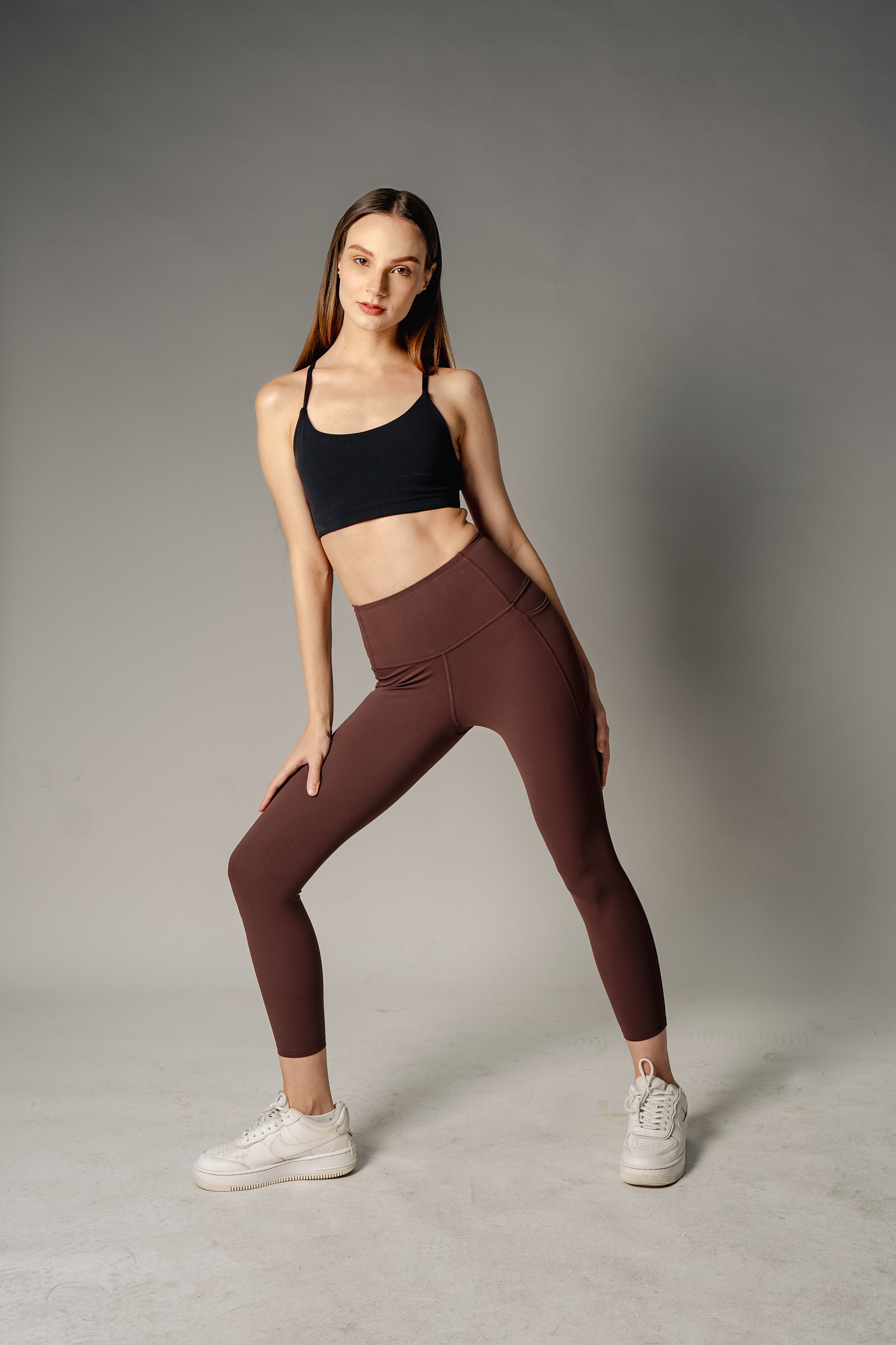 Smooth and Sleek High Rise Leggings with Pockets